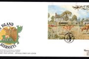 1992 Guernsey 150th Anniversary of Royal Guernsey Agricultural and Horticultural Society Miniature Sheet Commemorative Stamps Official First Day Cover (FDC)