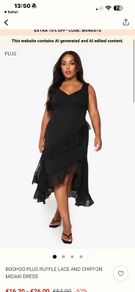 Boohoo lace chiffon Midaxi dress