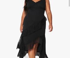 Boohoo lace chiffon Midaxi dress