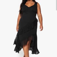 Boohoo lace chiffon Midaxi dress