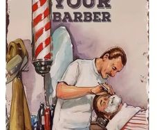 Trust Your Barber : Metal Sign