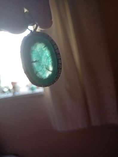 emerald pendant 925 silver