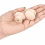 Round Unfinished Wood Knobs with Screws (20 Pack) - 3.4 x 2.5cm / 1.34 x 0.98 Inches - Natural Wooden Birch Door Knob Hardware - Furniture Cabinet, Wardrobe, Cupboard & Drawer Pull Handles Image 2