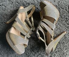 Sandals - Silver/Gold glitter- Size 4/37