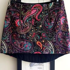 Topshop multi coloured print mini skirt