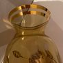 Vintage glass vase with gold decorations. Image 6