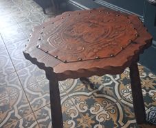 Unique carved vintage spanish table