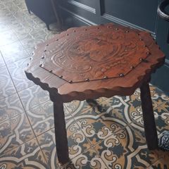 Unique carved vintage spanish table