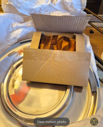 Vintage Boxed Dansk Fjord Wood and Metal Cheese Serve Set, AV