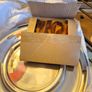 Vintage Boxed Dansk Fjord Wood and Metal Cheese Serve Set, AV Image 2