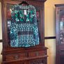 SAMOON further reduced. new top in green with mixed colours . Long sleeved and open v neck front Image 7