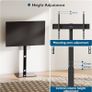 NEW SALE | TV Floor Stand for 30-70 inch LED LCD OLED Plasma Flat Curved TVs, Height Adjustable Tall TV Stand with Brackets up to 40kg, Max VESA 600x400mm White Image 3