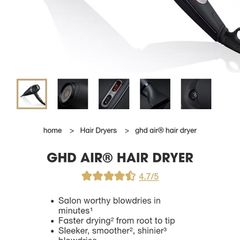 GHD air hairdryer