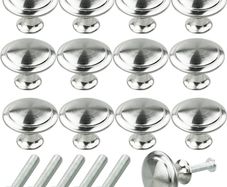 NEW SALE | 12PCS Cabinet Knobs, Premium Door Drawer Knobs Dresser Pull Knobs, Round Cupboard Handles Drawer Handles with Screws, for Kitchen Bedroom Furniture
