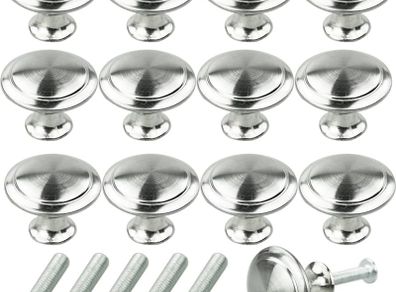 NEW SALE | 12PCS Cabinet Knobs, Premium Door Drawer Knobs Dresser Pull Knobs, Round Cupboard Handles Drawer Handles with Screws, for Kitchen Bedroom Furniture
