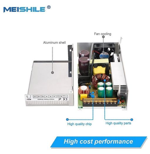 MEISHILE 24V 1000W 41.7A LED Driver Switching Power Supply 110VAC-DC24V Transformer Monitoring Power Supply Industrial Power Universal Type 1000 Watts