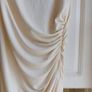 Unworn- Cream short gathered dress ZARA-Ruched Sleeveless, body con, Bodycon Image 4