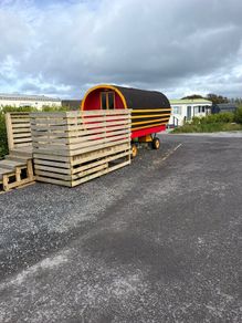 Ex slatterys horse drawn bow top caravan