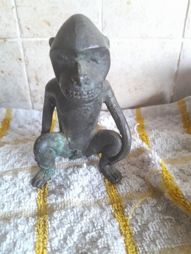 old bronze monkey