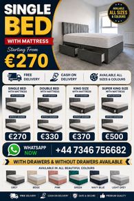 Modern Divan Bed Frame with Mattress Free Delivery
