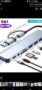 8 in 1 Adapters. Type C and USB Connection