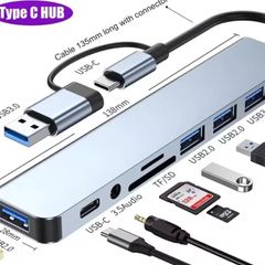 8 in 1 Adapters. Type C and USB Connection