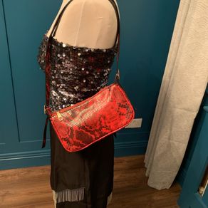 Red & black shoulder bag