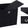 Set of 6 Foldable Storage Boxes, Fabric Storage Cubes, Clothes Organiser, Toy Bins with Grommet, 30 x 30 x 30 cm, for Bedroom, Living Room, Black Image 3