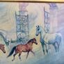 Large Framed Galloping Horses Print Image 3