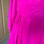 Jenny Packham fuchsia one shoulder chiffon dress size 10 Image 3