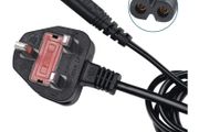 New 1.5m Mains Power Cable Lead UK Plug to IEC C7 Figure 8 2 Pin Cord #1146