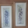 Pictures/(1) Purple Larkspur (2) Blue Larkspur .. Frame Sizes: 25" High x 13" Wide ..Heavily Reduced  Now Final Price Drop .. Both for 20.00euro Image 8