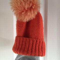 Bobble Beanie - Orange