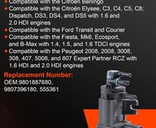 Turbo Boost Pressure Solenoid Valve for Citroen C3 Ds3, for Ford Fiesta Mk6, for Transit Courier 1.4 1.5 Tdci Turbo Vacuum Solenoid Valve OE#9674084680 9807396180