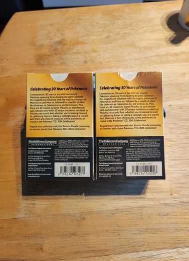 Pokemon Tcg 30th anniversary booster bundle X2
