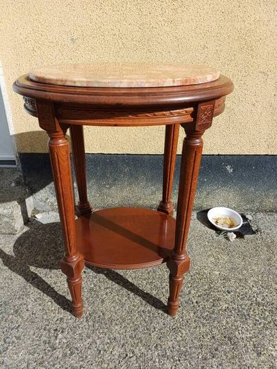 Vintage French Oval Side Table