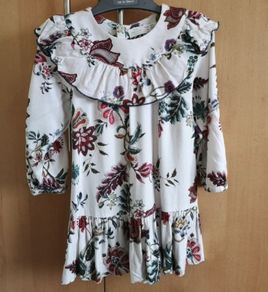 Zara Girl Cream Ruffle Dress