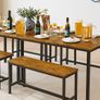 Dining Table and Bench Set for 8 People Image 4