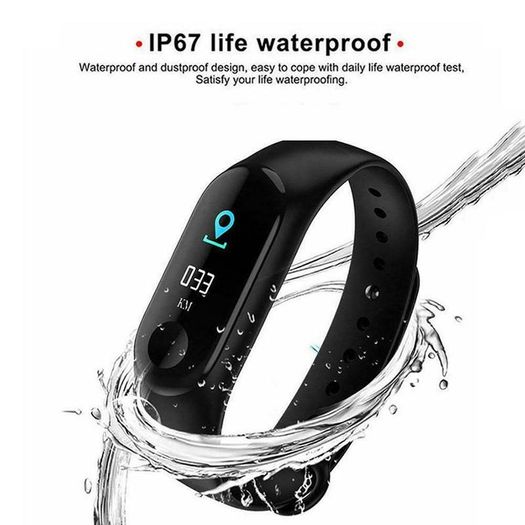 Brand New Heart Rate Monitor Waterproof Black Smart Watch Bracelet