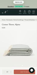 Neptune Throw / Blanket Brand New