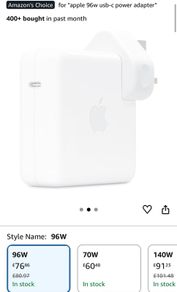 Apple 96W USB-C Power Adapter