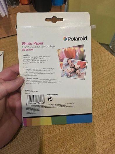 Polaroid photo paper