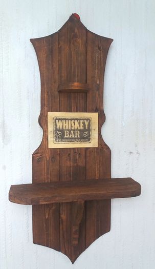 Rustic Floating Whiskey Bar / Display