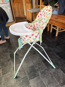 High chair. With safety straps