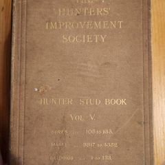 The Hunters  Improvement  Society.  Hunter Stud Book. Large Volume Hardback In Good Condition