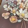 Vintage Mid Century Sea Shells in a Teak Shadow Box with Floral Design Image 8