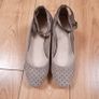 Clarks Mauve Taupe Suede Studded Ankle Strap Block Heels Image 2