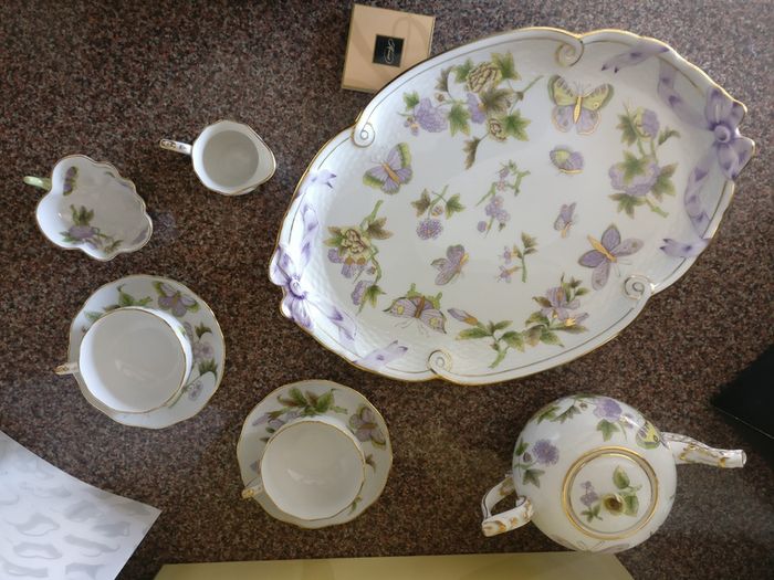 Herend Porcelain Royal Garden Evict Couples Tea Set (Tea for 2)
