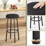 67 cm Bar Stools Set of 2, Black Breakfast Barstools, Kitchen Bar Stool Chairs with Metal Leg for Kitchen Island Counter Breakfast Bars Living Room Party Image 5