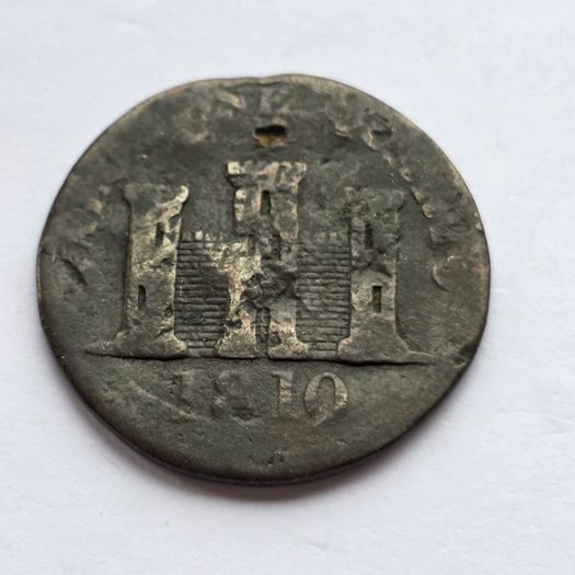 Gibraltar 1 Quarto 1810 Robert Keeling